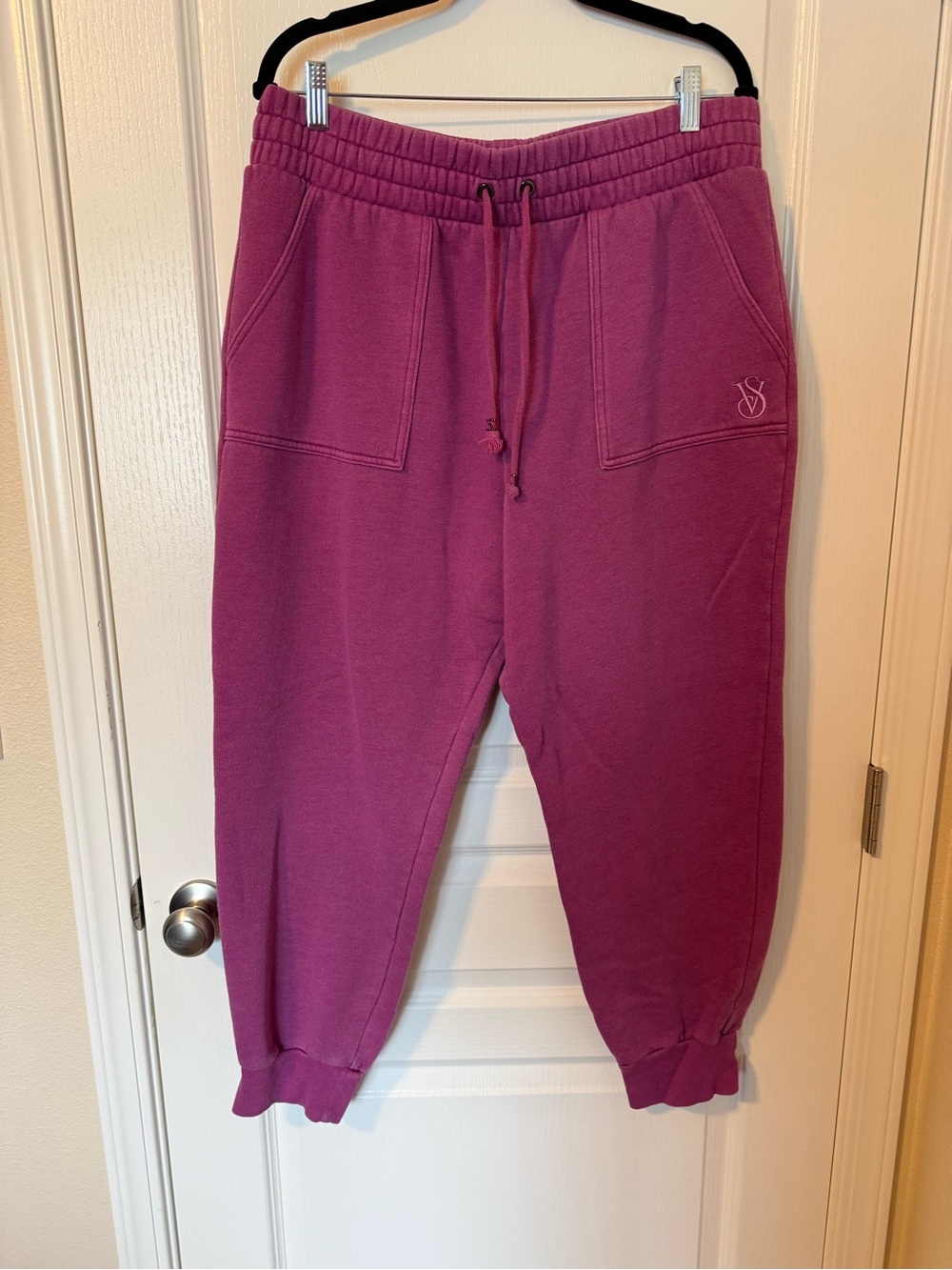PINK Victoria's Secret Plum Fleece Joggers